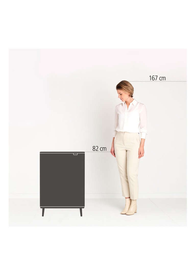 Brabantia Bo Touch Bin Hi -roskakori kannella jaloilla 60 litraa