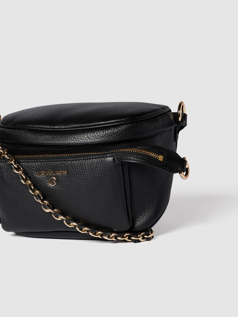 Bauchtasche mit Strukturmuster in schwarz