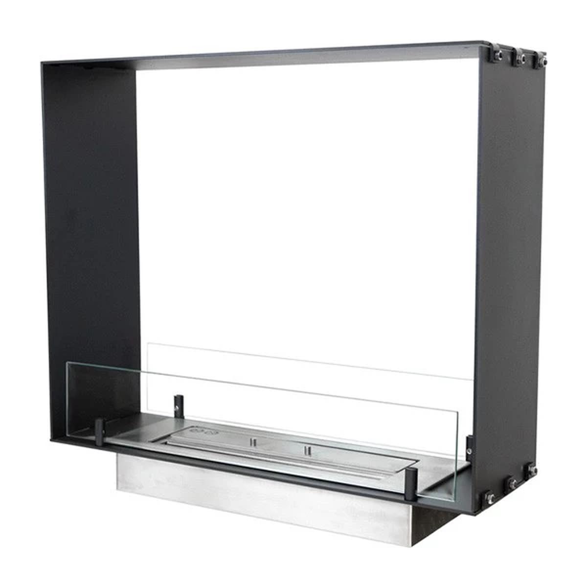 Foco Foco Two 600 Slim, schmaler Tunnelkamin, 20 cm Breite, Bioethanol, geeignet für schmale Wände, 2,2 kW.