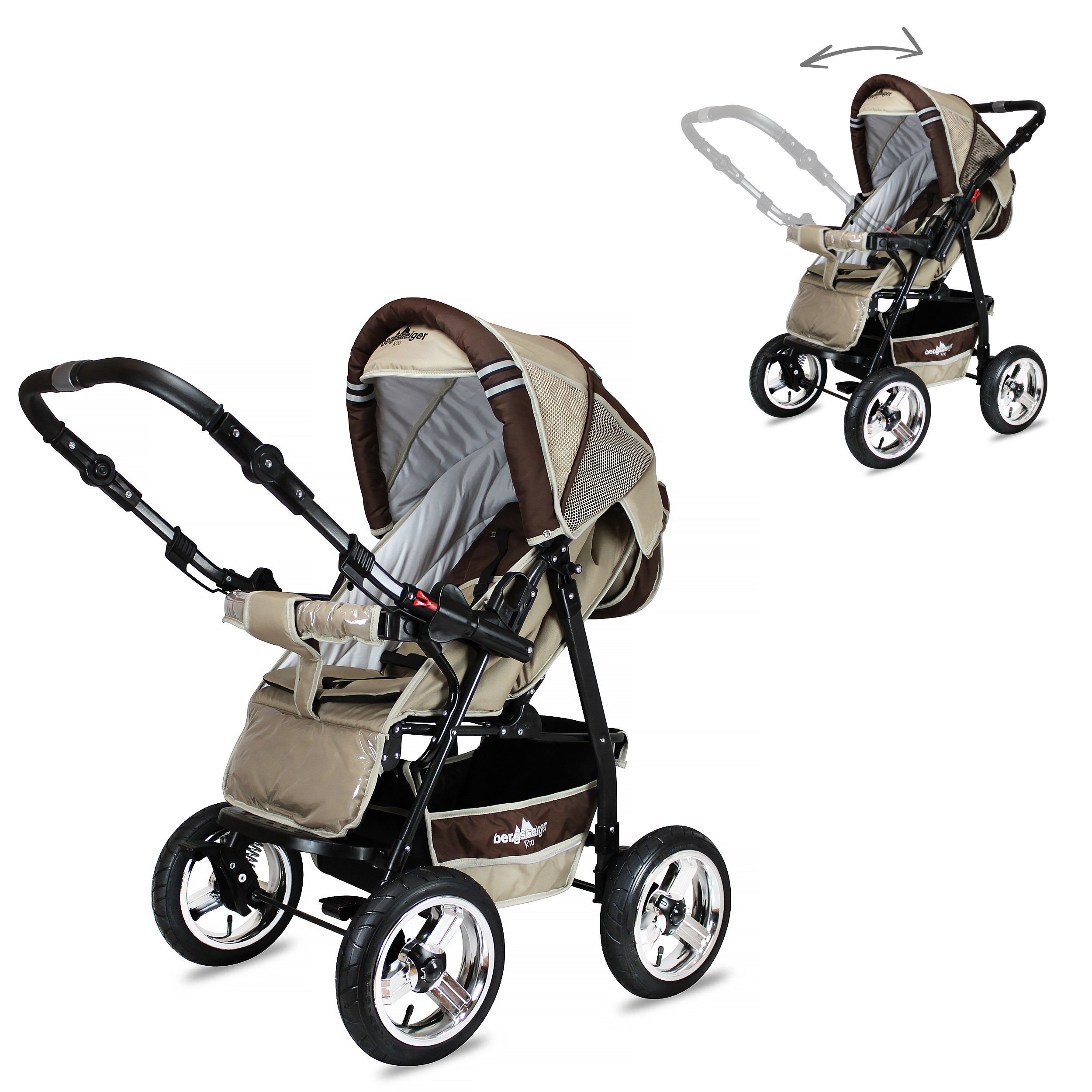 bergsteiger Kombi-Kinderwagen Rio, (10-tlg)