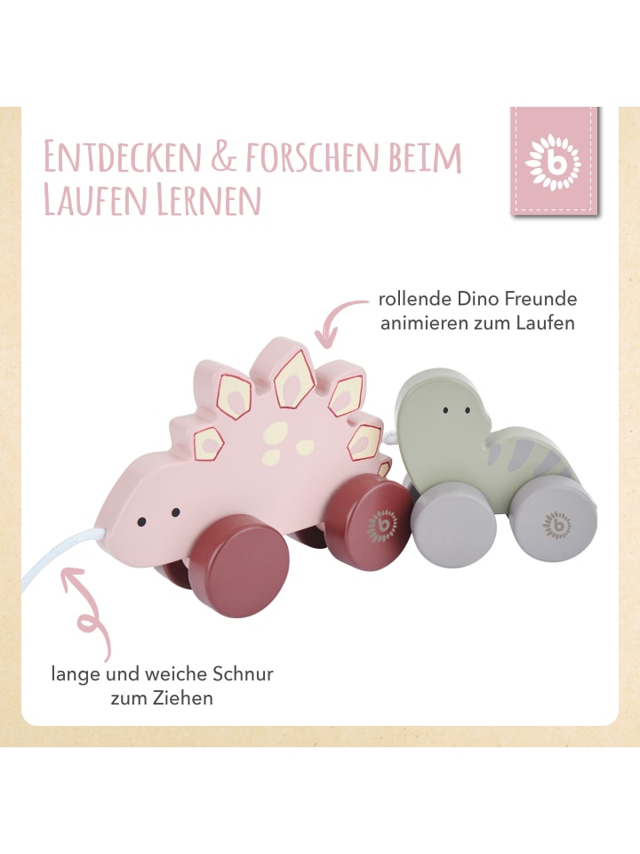 Bieco Spielwaren Nachzieh Dinos Holz Paul und Lisa - ab 12 Monate in Mehrfarbig günstig kaufen onesize