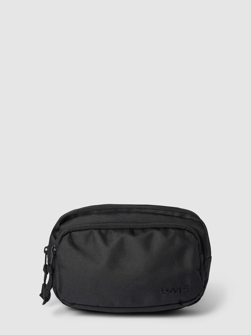 Bauchtasche mit Label-Stitching Modell 'STREET PACK' in schwarz