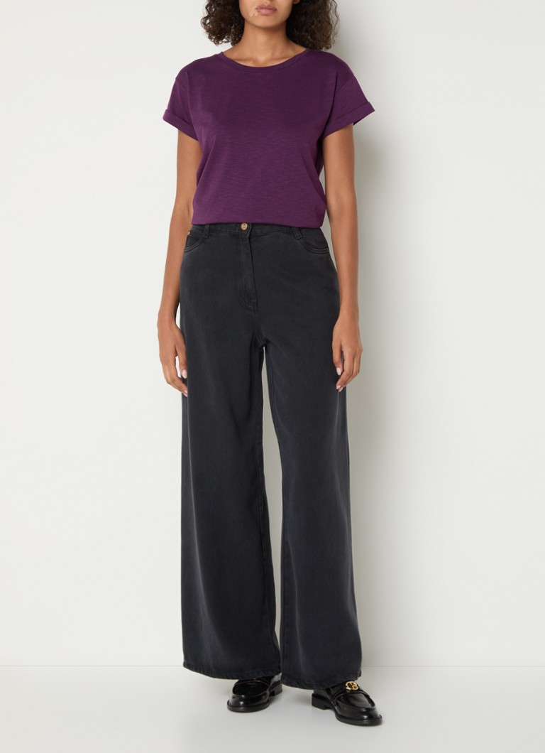Sessùn Albano T-shirt in lyocell blend with heathered design