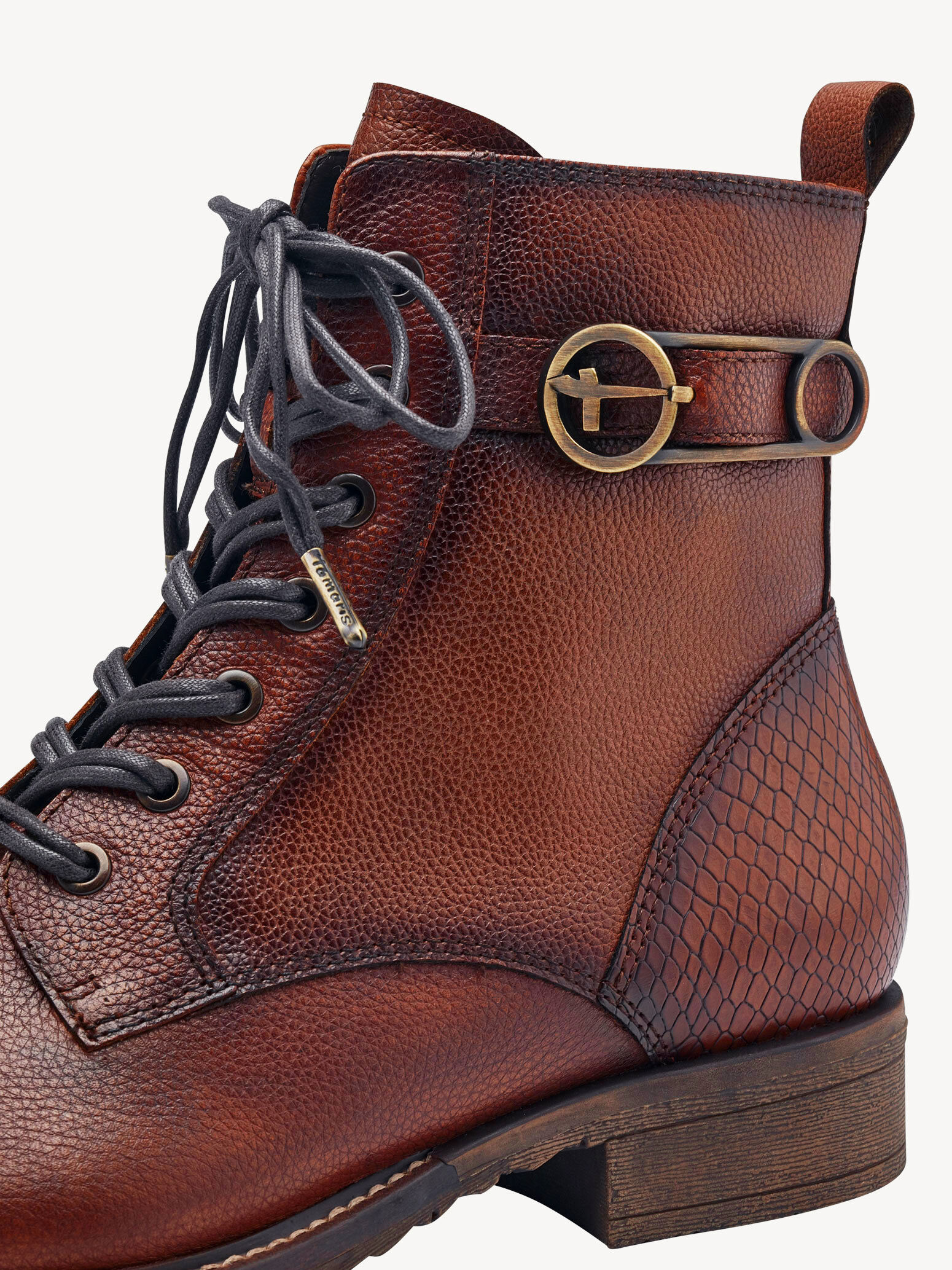 Bottine en cuir - marron