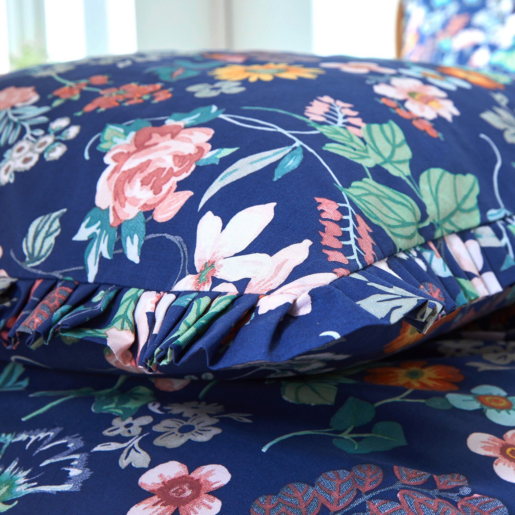 Linge de lit Kelly en coton imprimé floral