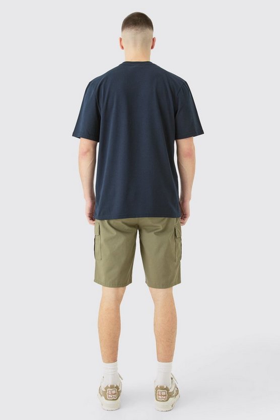 Tall lockere Cargo-Shorts mit elastischem Bund