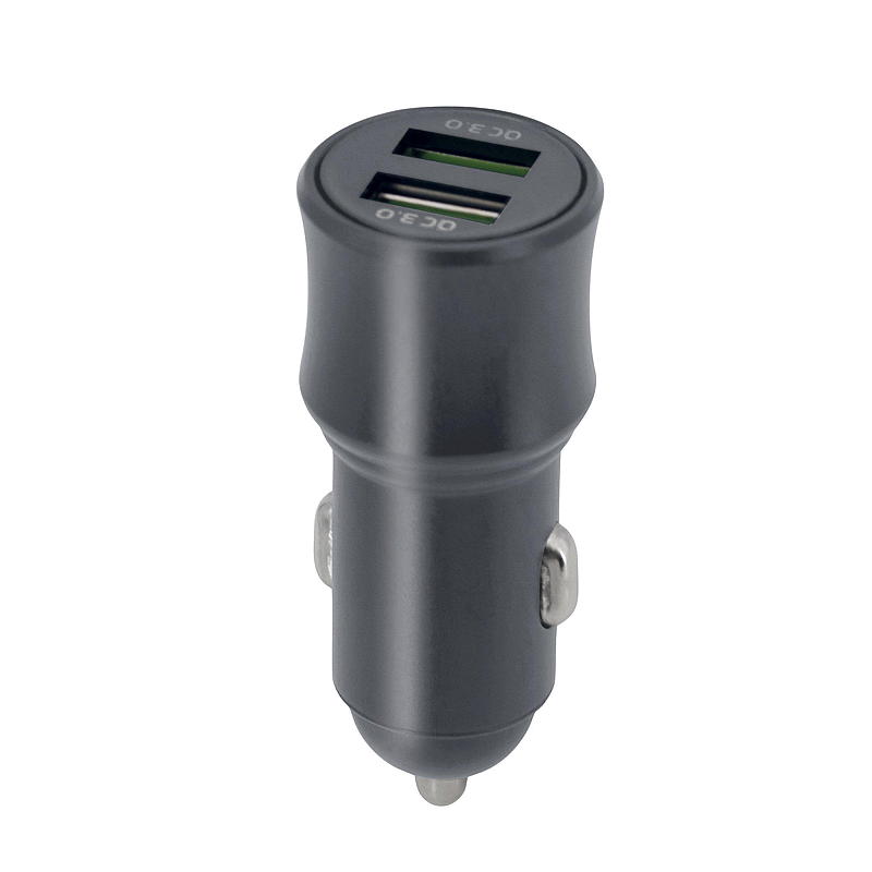 Aria Billader 2 USB-A 4.8A 12-24V grå