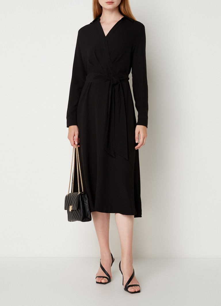 Vestido túnica midi de Ralph Lauren con cinturón anudado