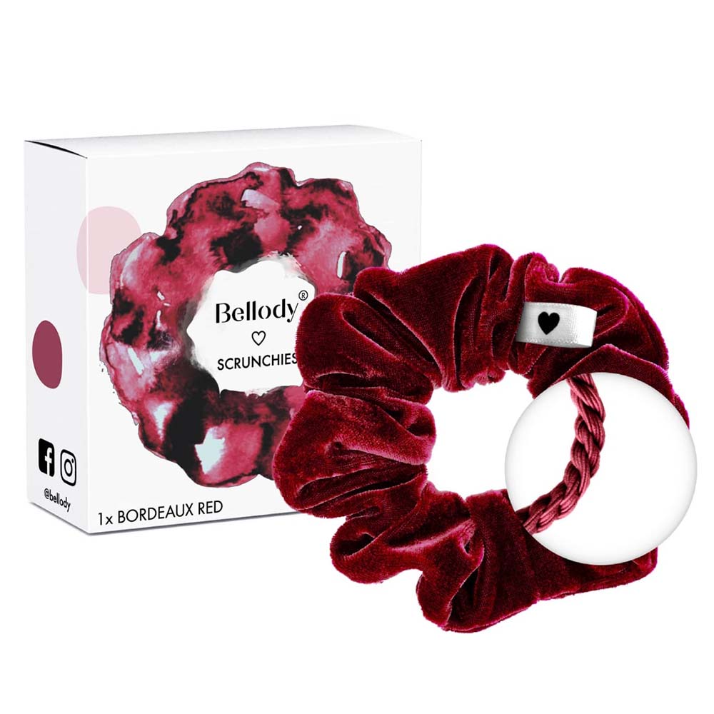Bellody Original Scrunchie Bordeaux Red