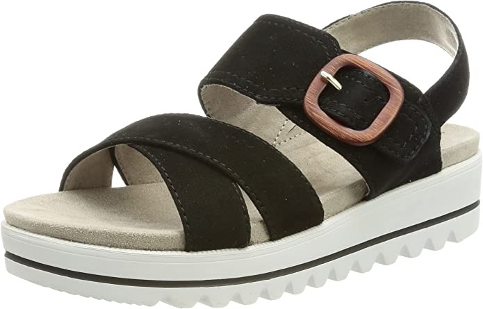 JANA Klassische Sandalen schwarz