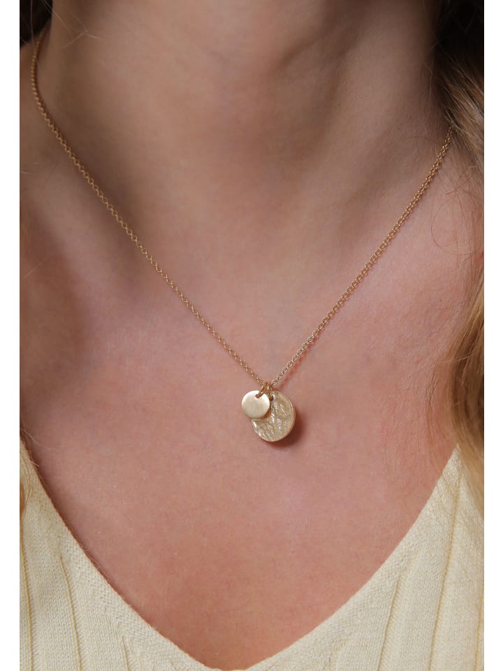 Elli Halskette 925 Sterling Silber Geo, Plättchen in Gold günstig kaufen