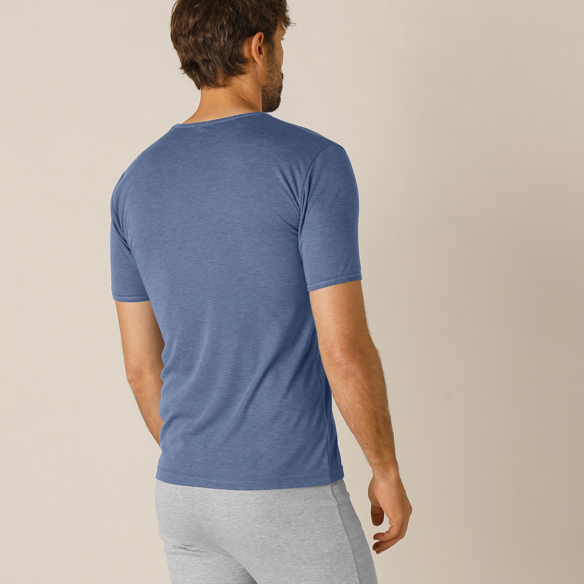 Tee-shirt sous-vêtement homme col rond manches courtes polyester