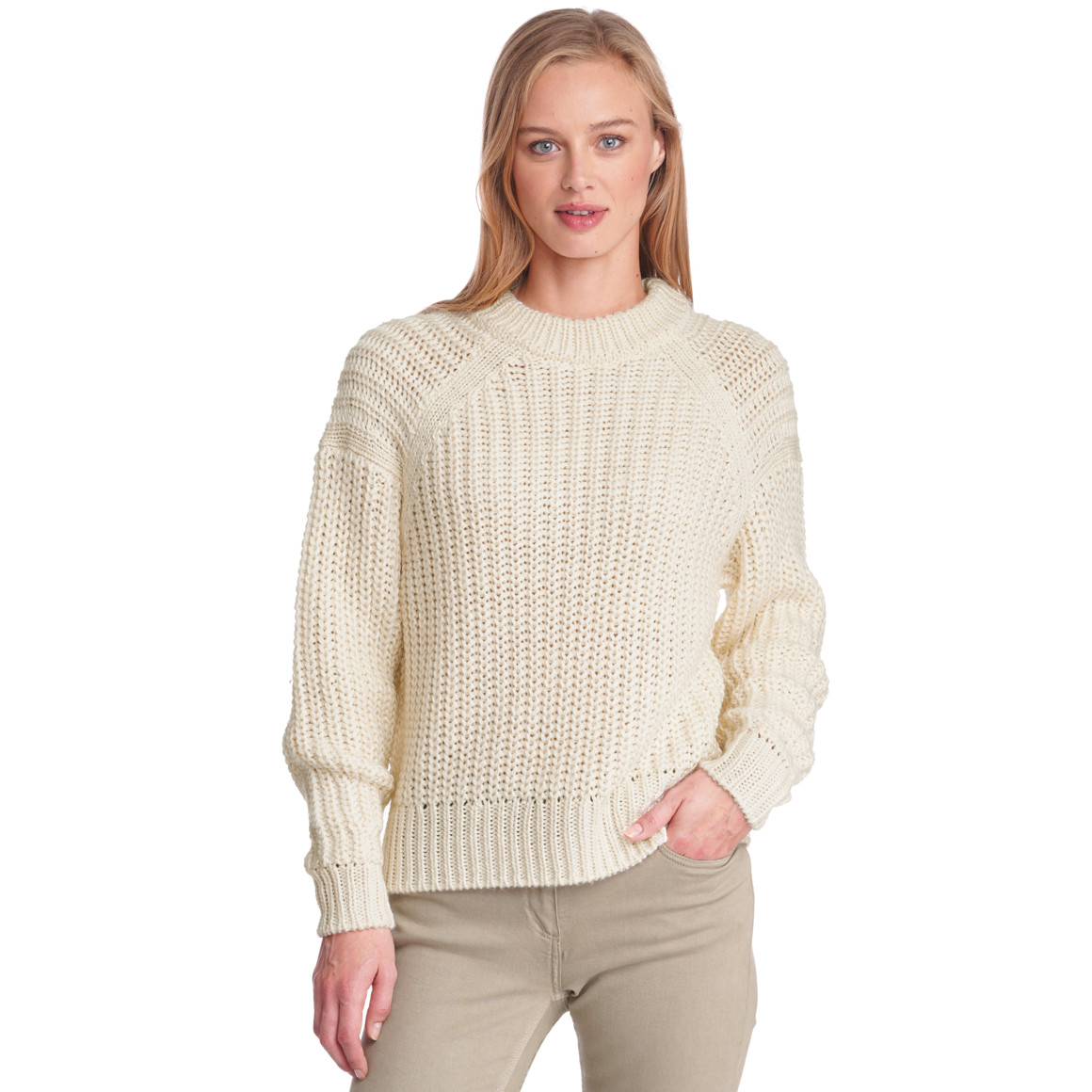 Damen Strickpullover gerippten Dessin