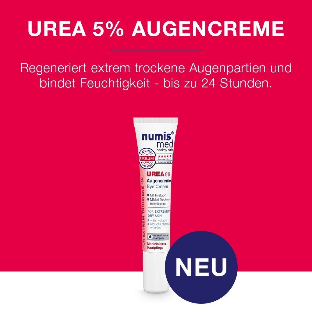 numis med Augencreme Hyaluron Augencreme 90 ml - Vegane Augen Creme gegen Falten, 1-tlg.