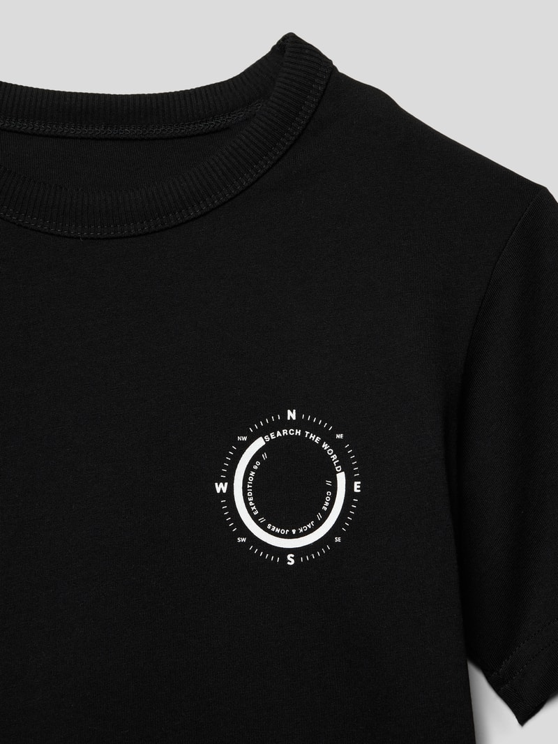 T-Shirt mit Label-Print Modell 'COWATER LOGO TEE' in schwarz
