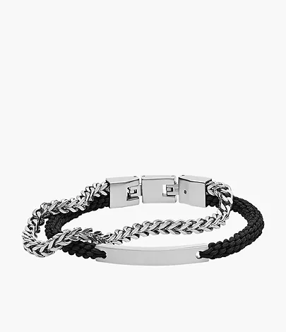 Fossil Herren Armband - Double-Strand Nylon and Steel