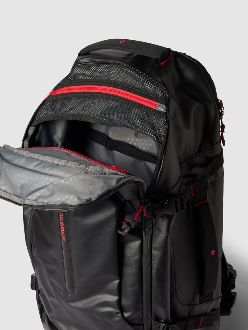 Rucksack mit Label-Detail Modell 'ECODIVER' in schwarz