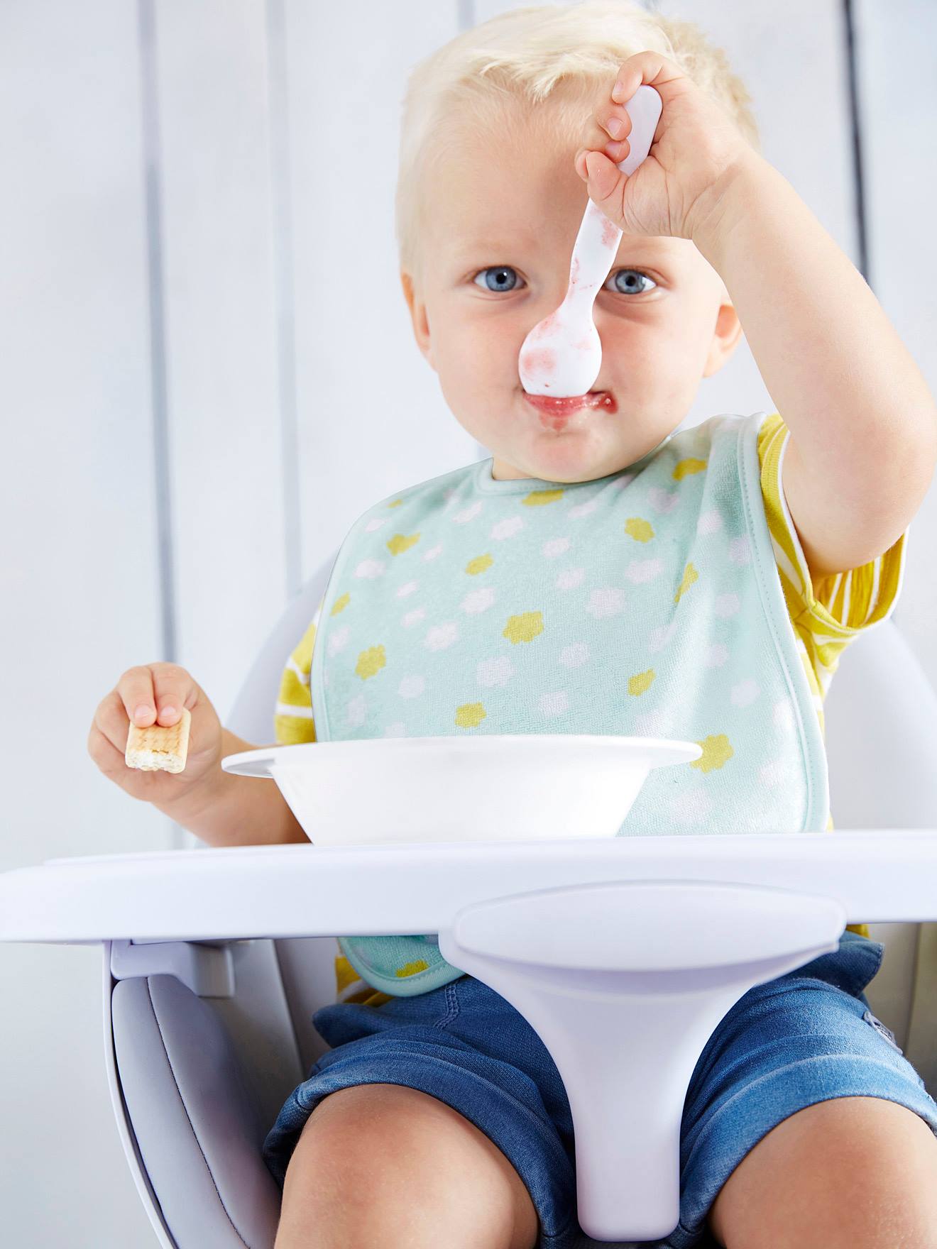 Vertbaudet 7er-Pack Baby Lätzchen Oeko-Tex - farblich sortiert pandafreunde