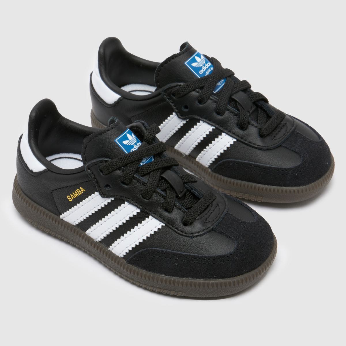 adidas fekete-fehér samba és kisgyermek edzőcipők