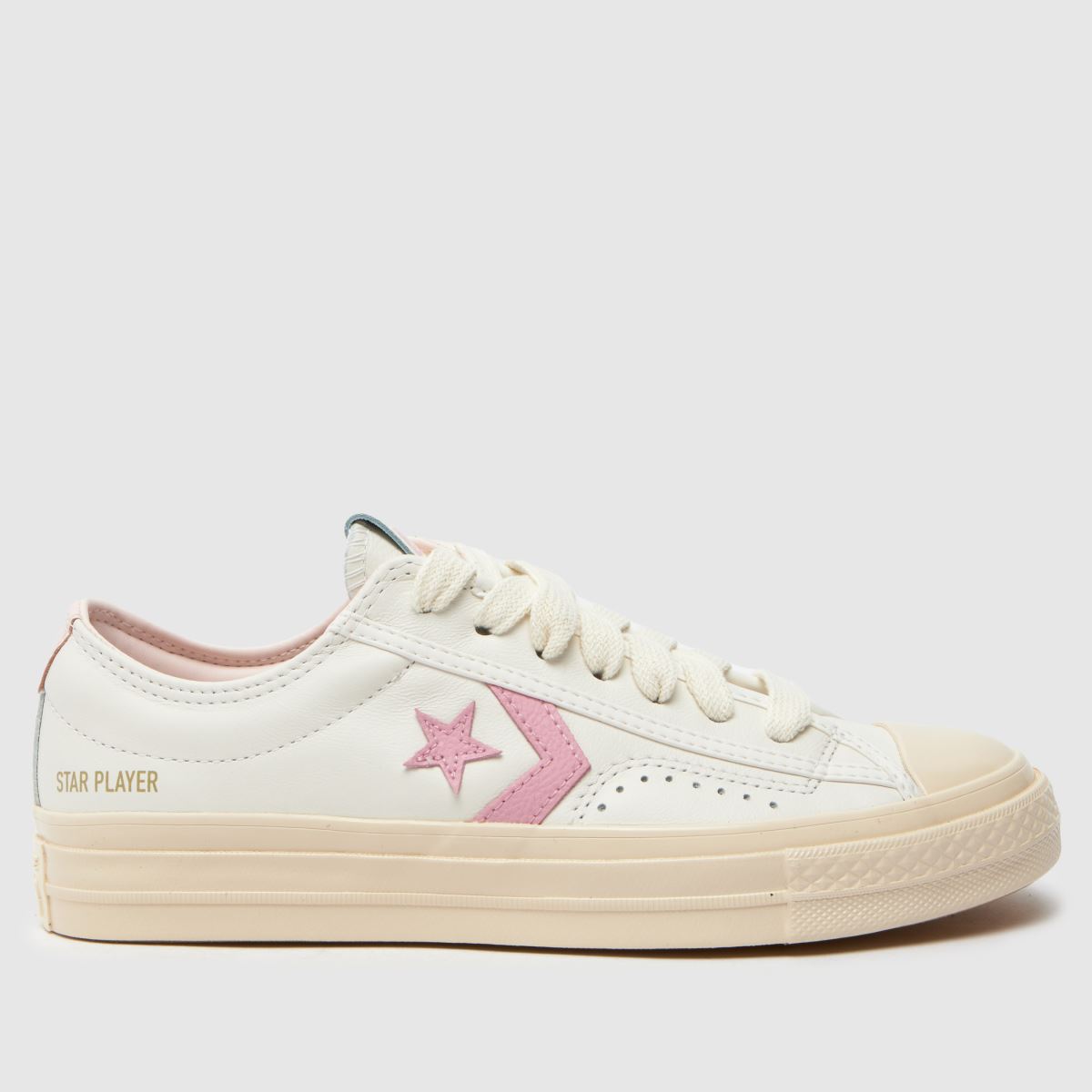 Converse Star Player 76 cipők fehér és rózsaszín színben