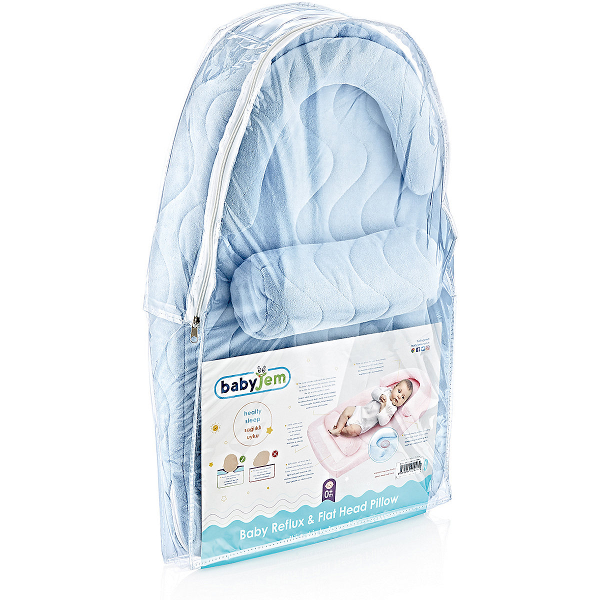 Babyjem Nestchen Reflux, orthopädisch, blau
