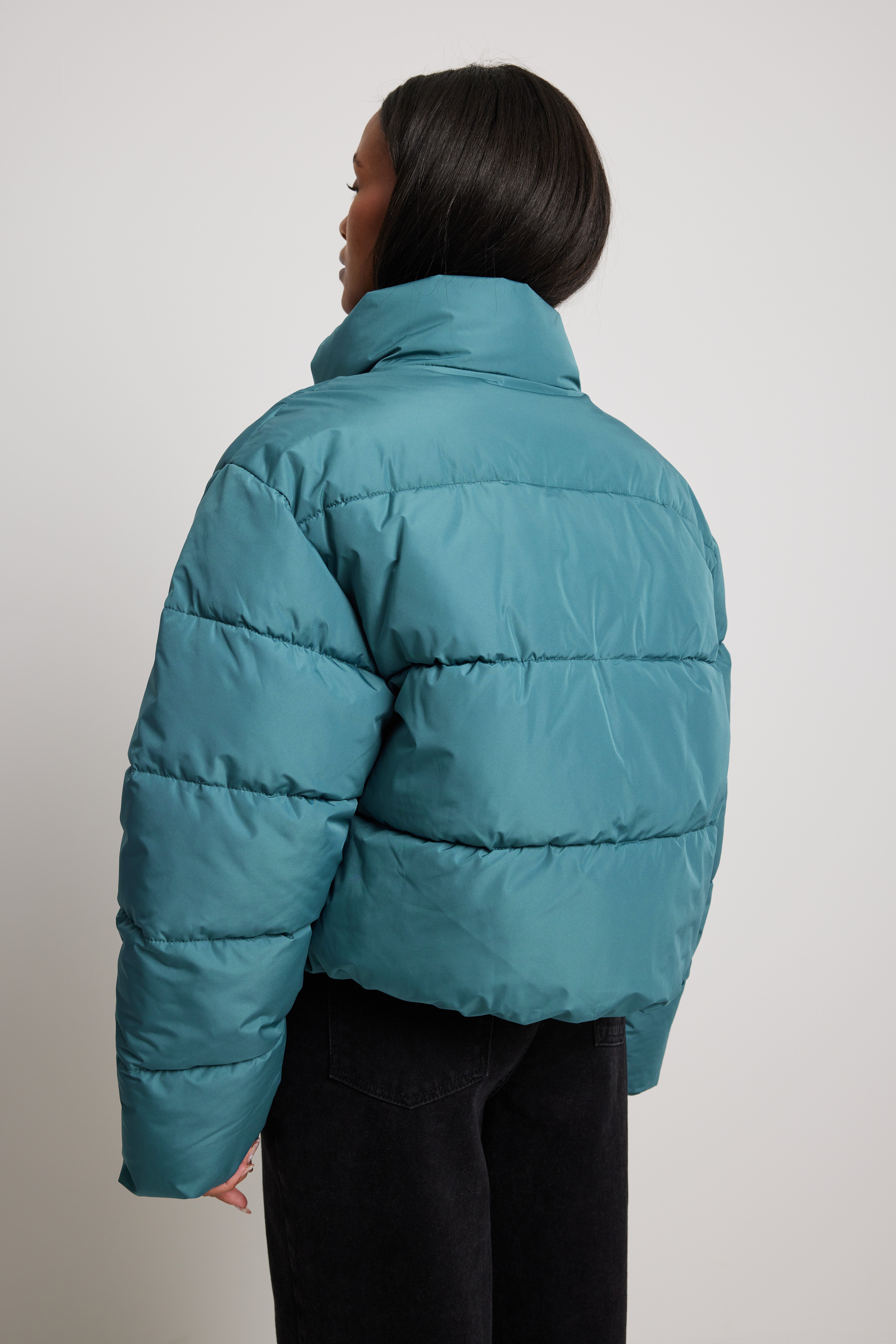 Wattierte Jacke mit Steppdetails