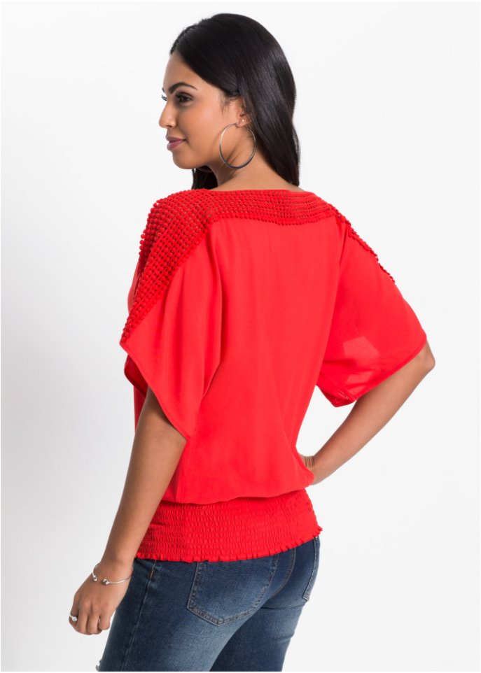 Bluse mit Spitze