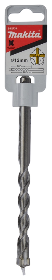 Accessoires Makita B-62739 PB4S : Foret à béton SDS-PLUS 12 x 160 mm