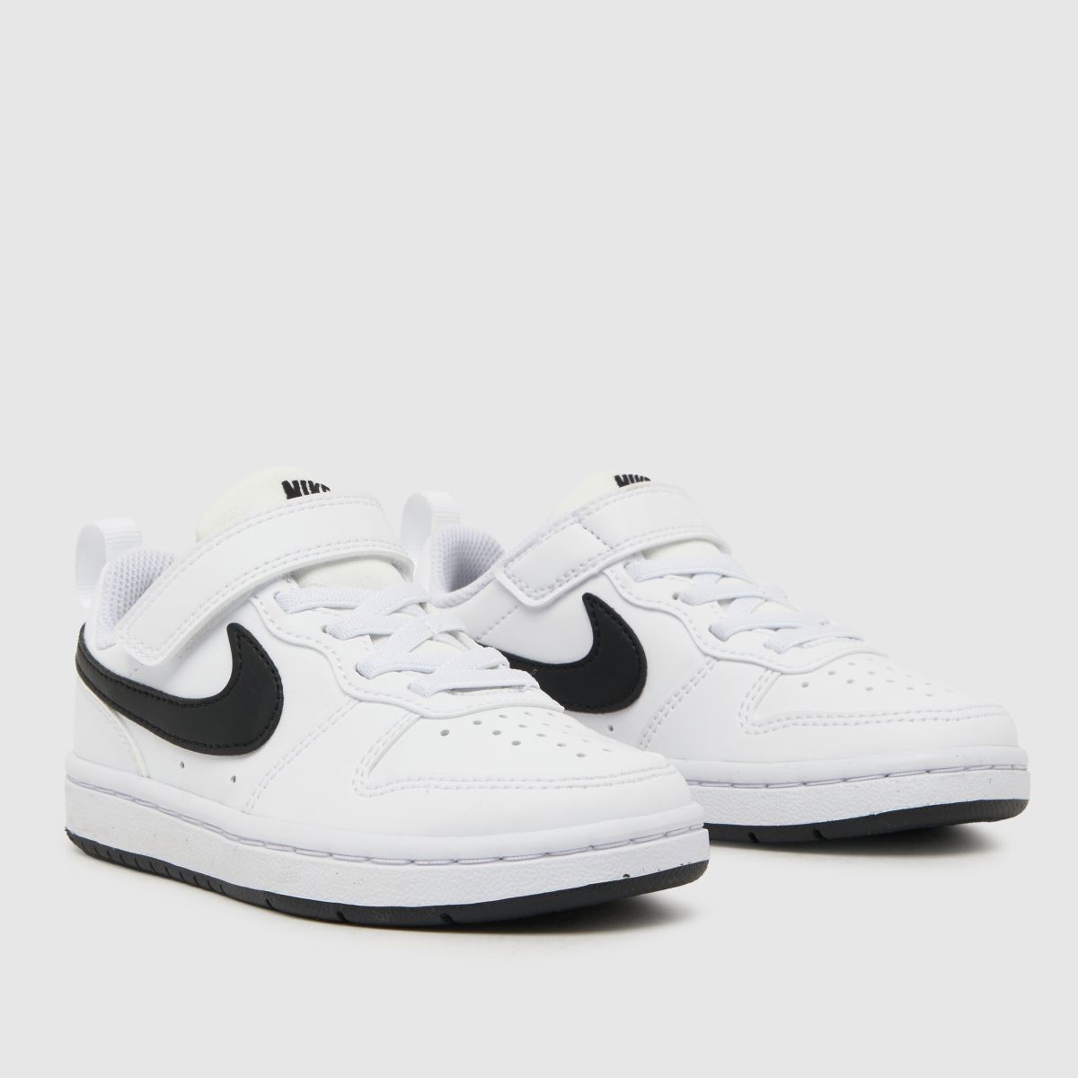 Nike vita och svarta Court Borough låga Recraft juniorsneakers