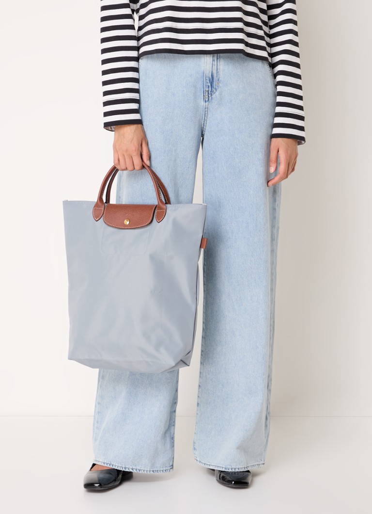 Τσάντα Longchamp Le Pliage Original M με δερμάτινες λεπτομέρειες