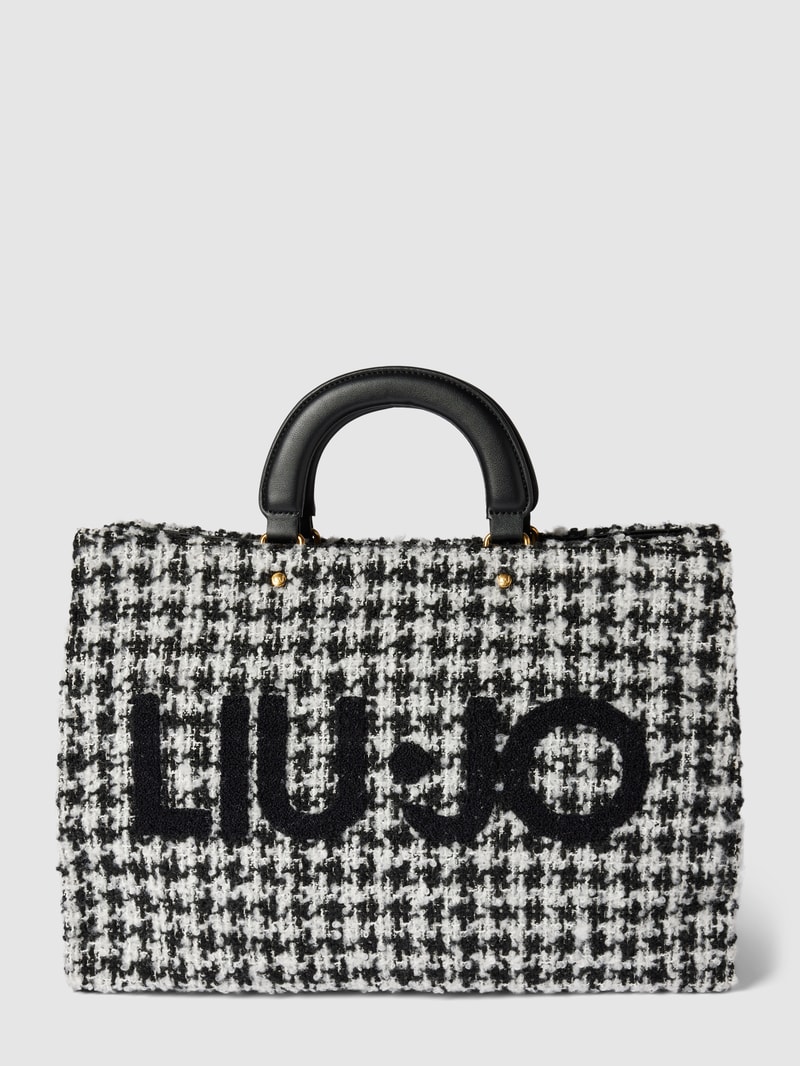 Shopper mit Hahnentrittmuster Modell 'BRIONIA' in schwarz