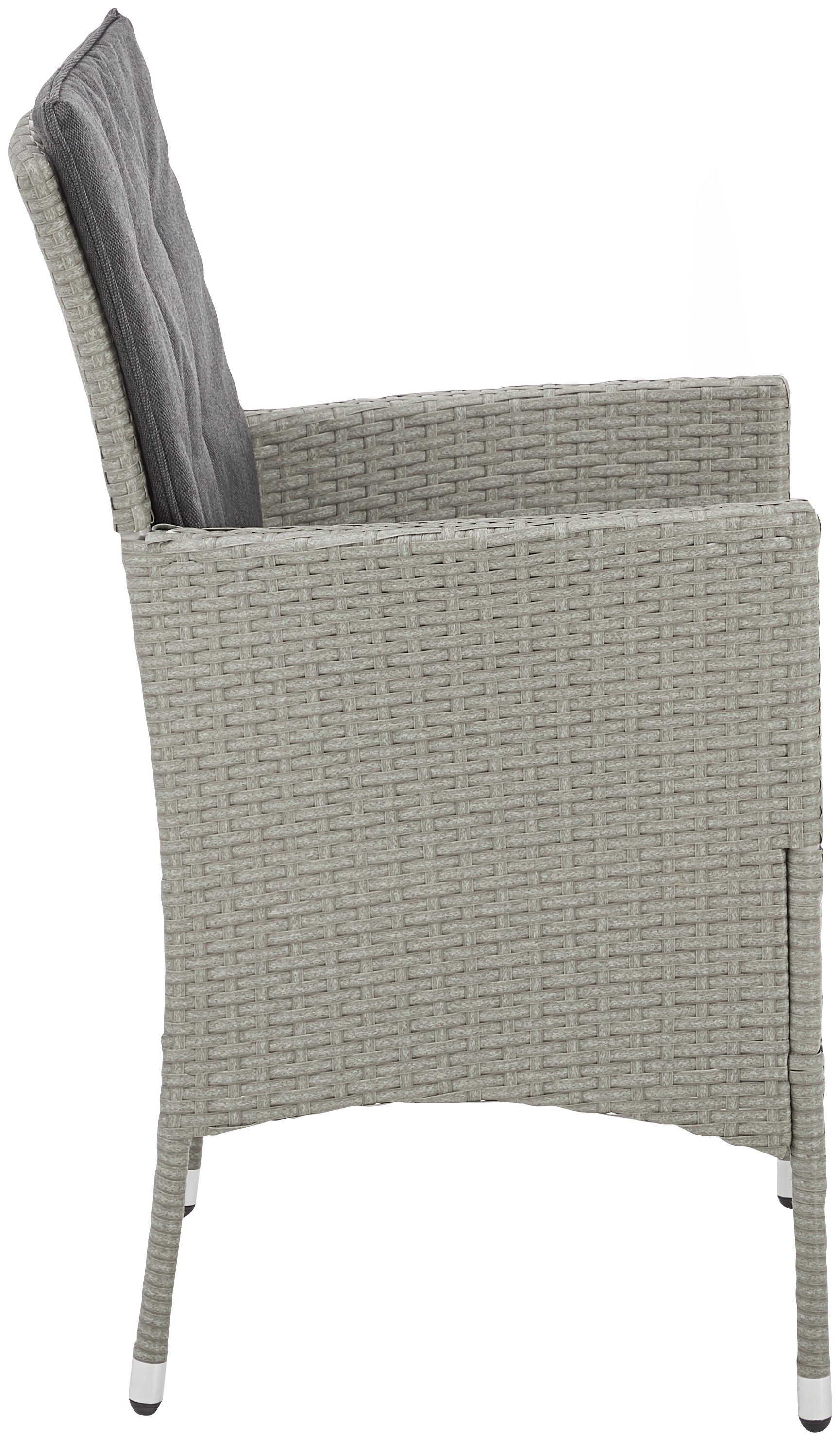 KONIFERA Garten-Essgruppe Mailand, (19-tlg), 6 Sessel, Tisch 150x80 cm, Polyrattan