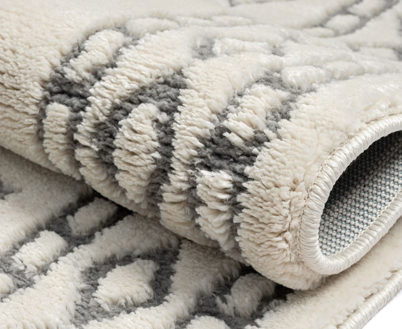 MyFlair Teppich Moroccan Calm, 100 cm x 200 cm, Farbe weiß, rechteckig, Florhöhe 19mm