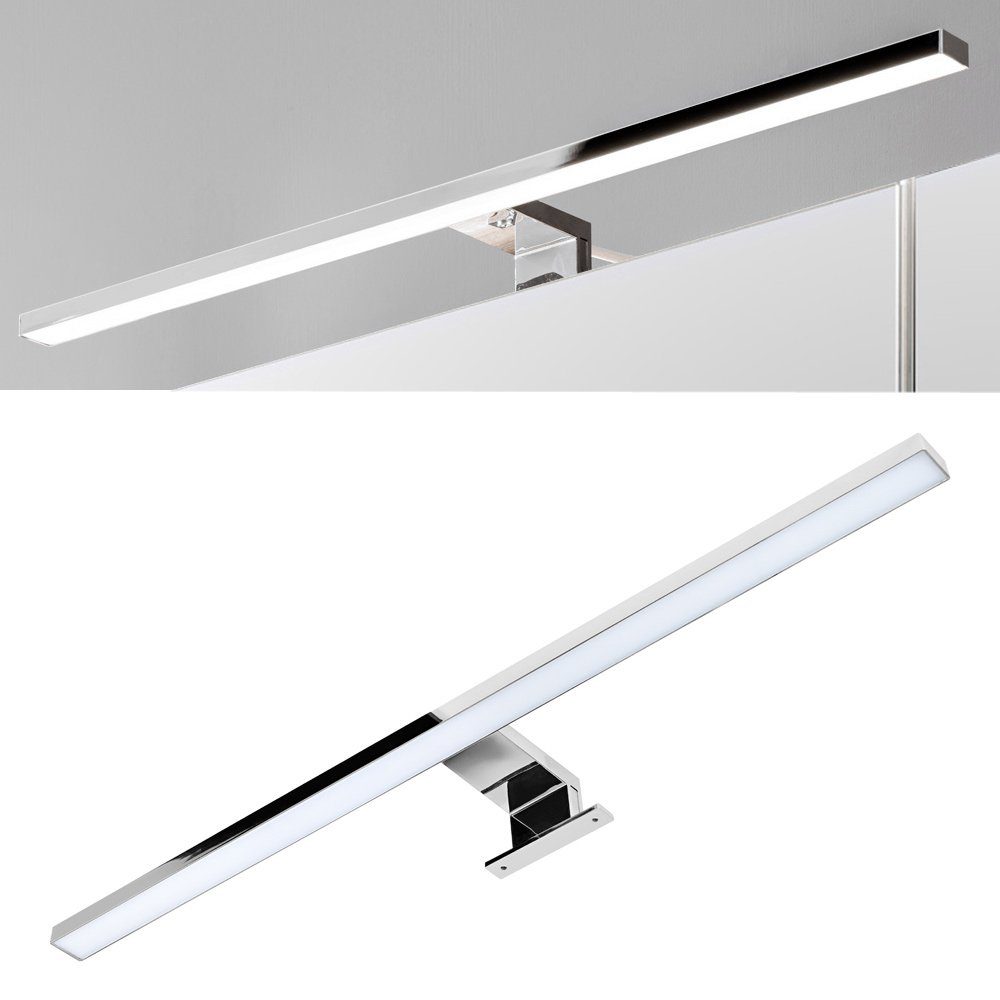 Lomadox Badmöbel-Set LUTON-56, (7-St), weiß mit Wotan Eiche Nb. mit LED-Spiegelschrank 130/200/46 cm