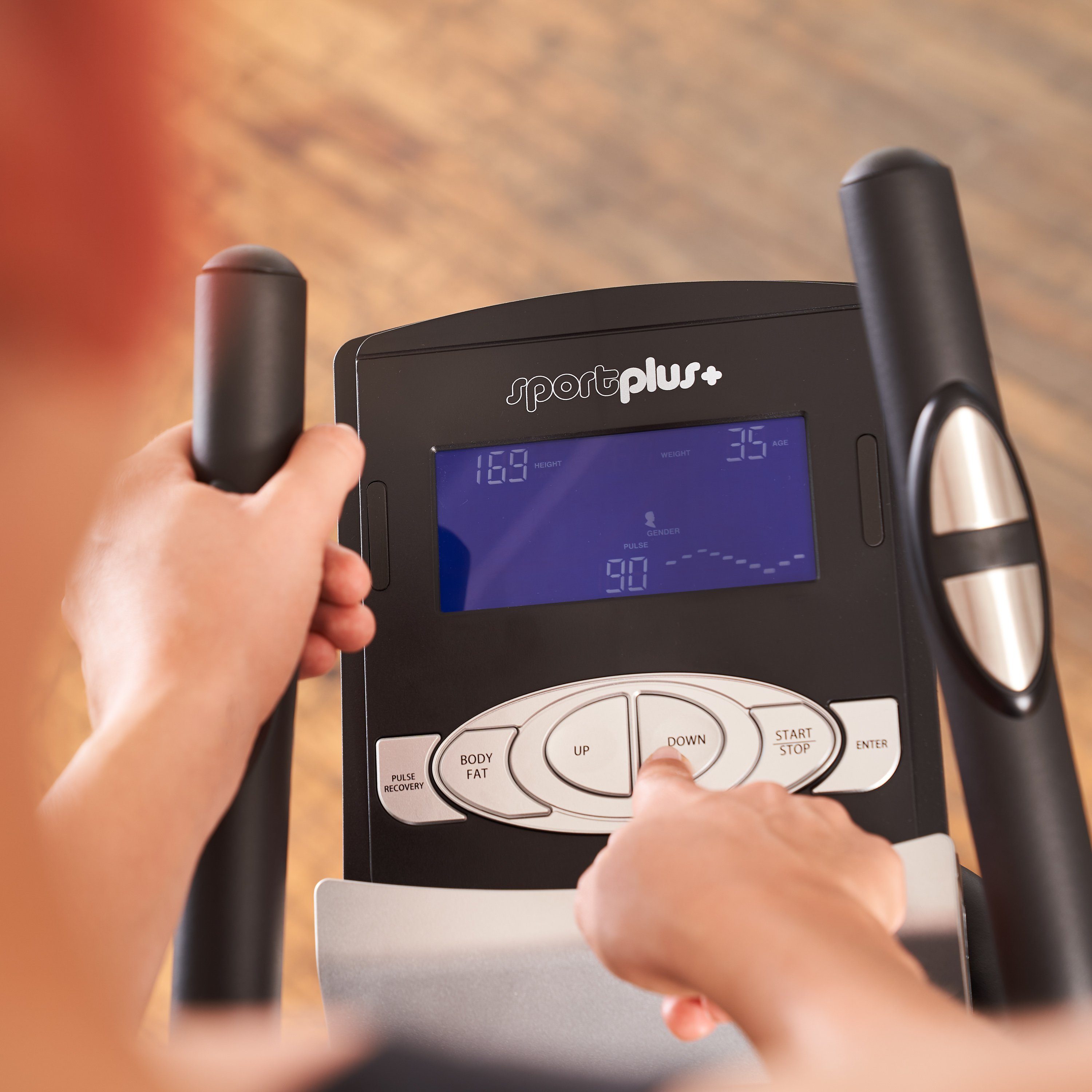 SportPlus Crosstrainer SP-ET-9800-iE, Crosstrainer, Heimtrainer, App, Handpulssensoren, 18 kg Schwungmasse