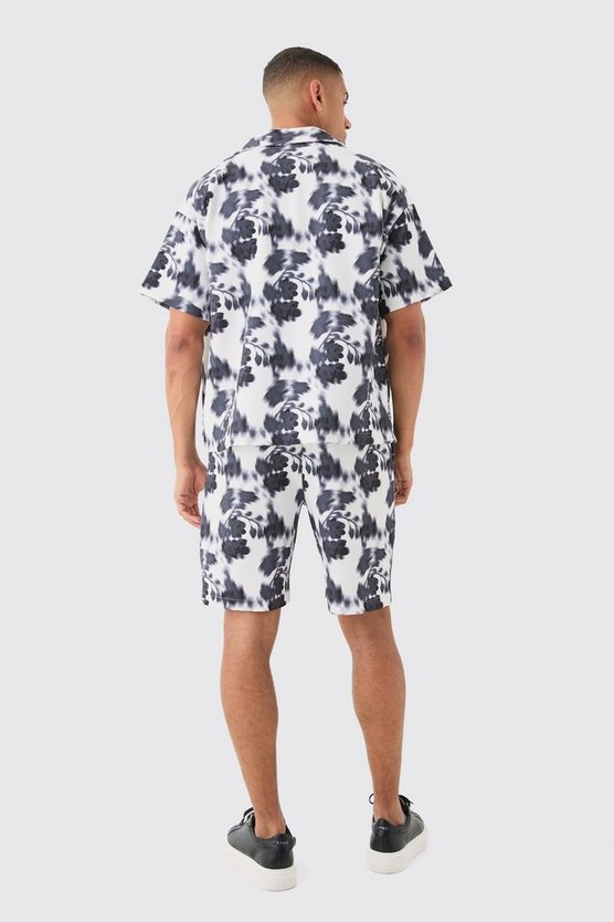 Kastiges florales Hemd & Shorts