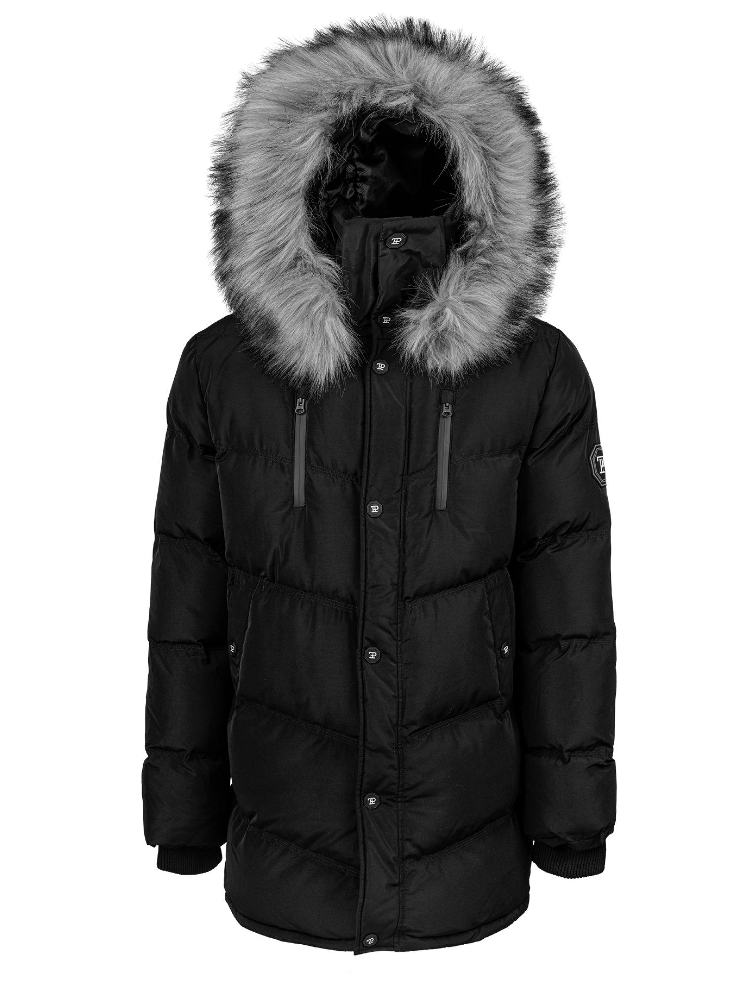 trueprodigy Winterjacke Zayn Stylische Kapuze mit Fellimitat