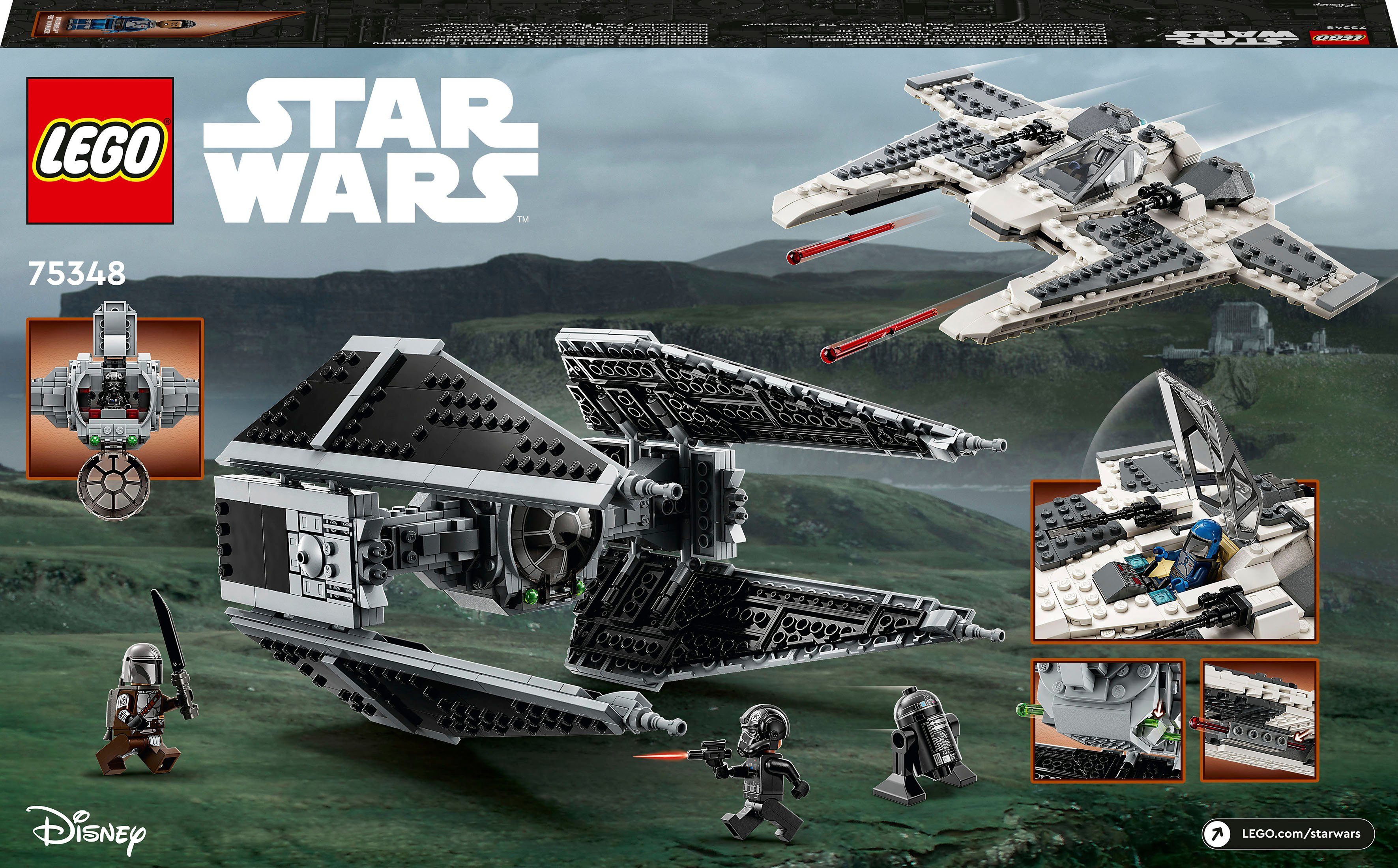 LEGO® Konstruktionsspielsteine Mandalorianischer Fang Fighter vs. TIE Interceptor™ (75348), Star Wars, (657 St)