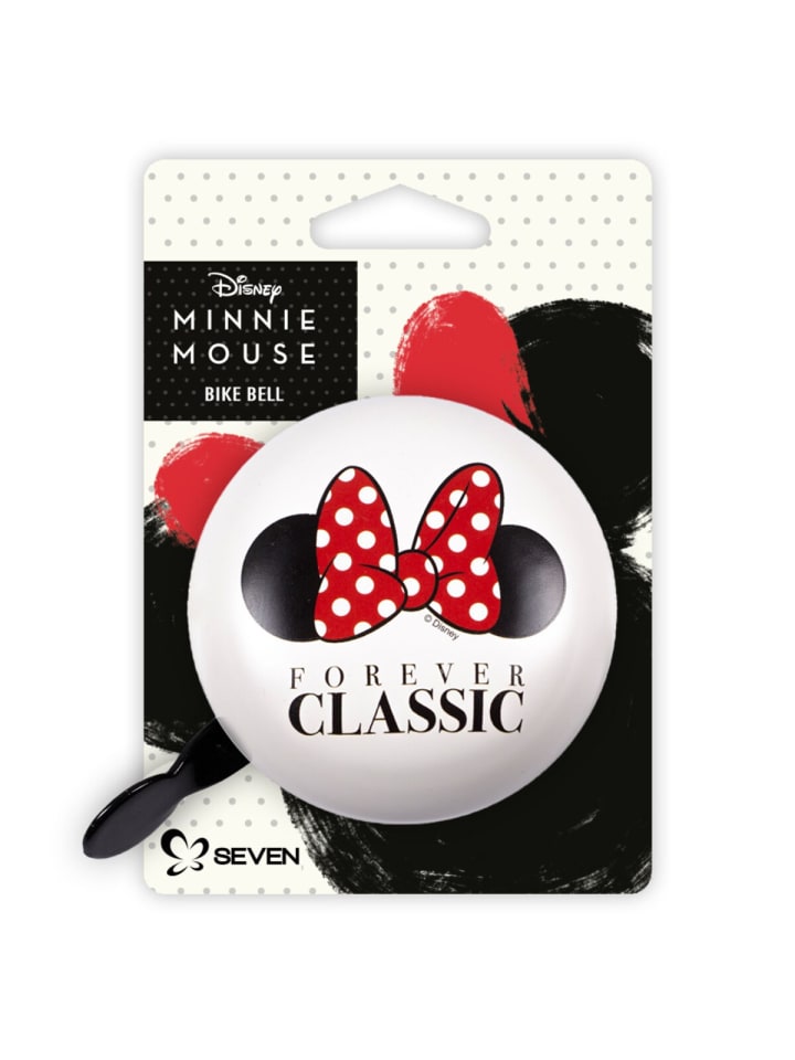 Disney Minnie Mouse Minnie Mouse Fahrradglocke Retro-Stil Für einen fröhlichen Fahrspaß in Weiß günstig kaufen 8 cm