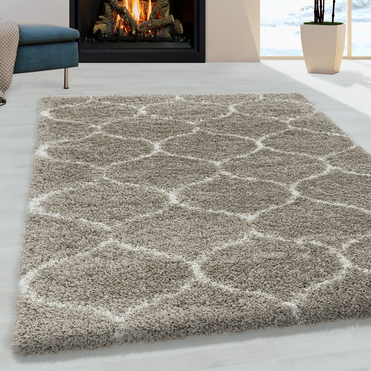 Ayyildiz Teppich, SALSA 3201, BEIGE, 80 x 150 cm