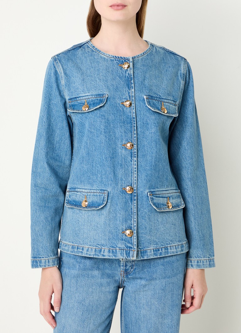 Giacca di jeans Janet di Anine Bing con tasche sul petto