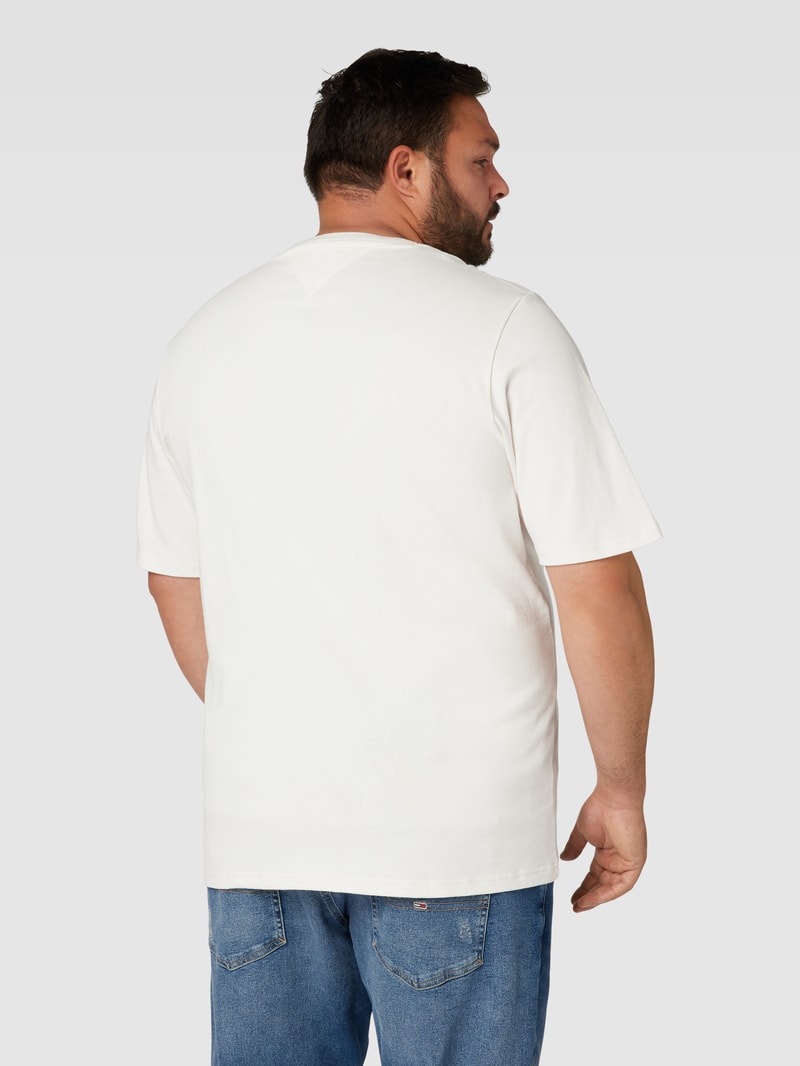 PLUS SIZE T-Shirt mit Label-Print in weiß