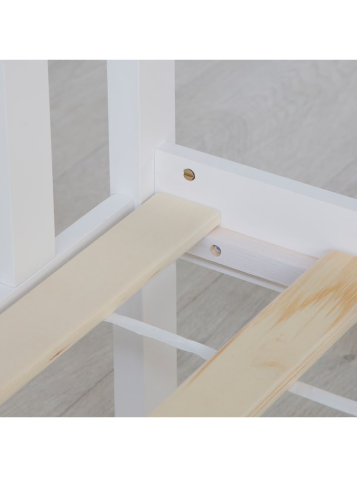 Homestyle4u Holzbett 140x200 in Weiß günstig kaufen 140 x 200 cm