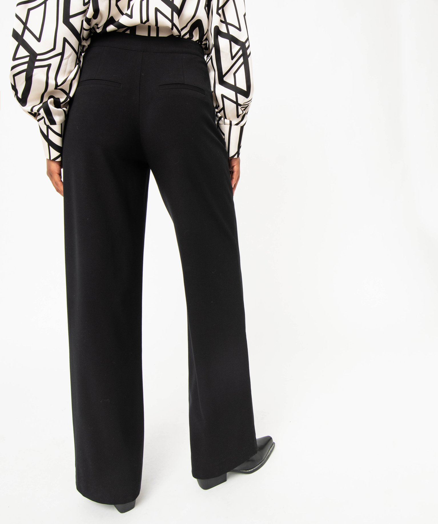 Pantalon large et souple femme noir | GEMO