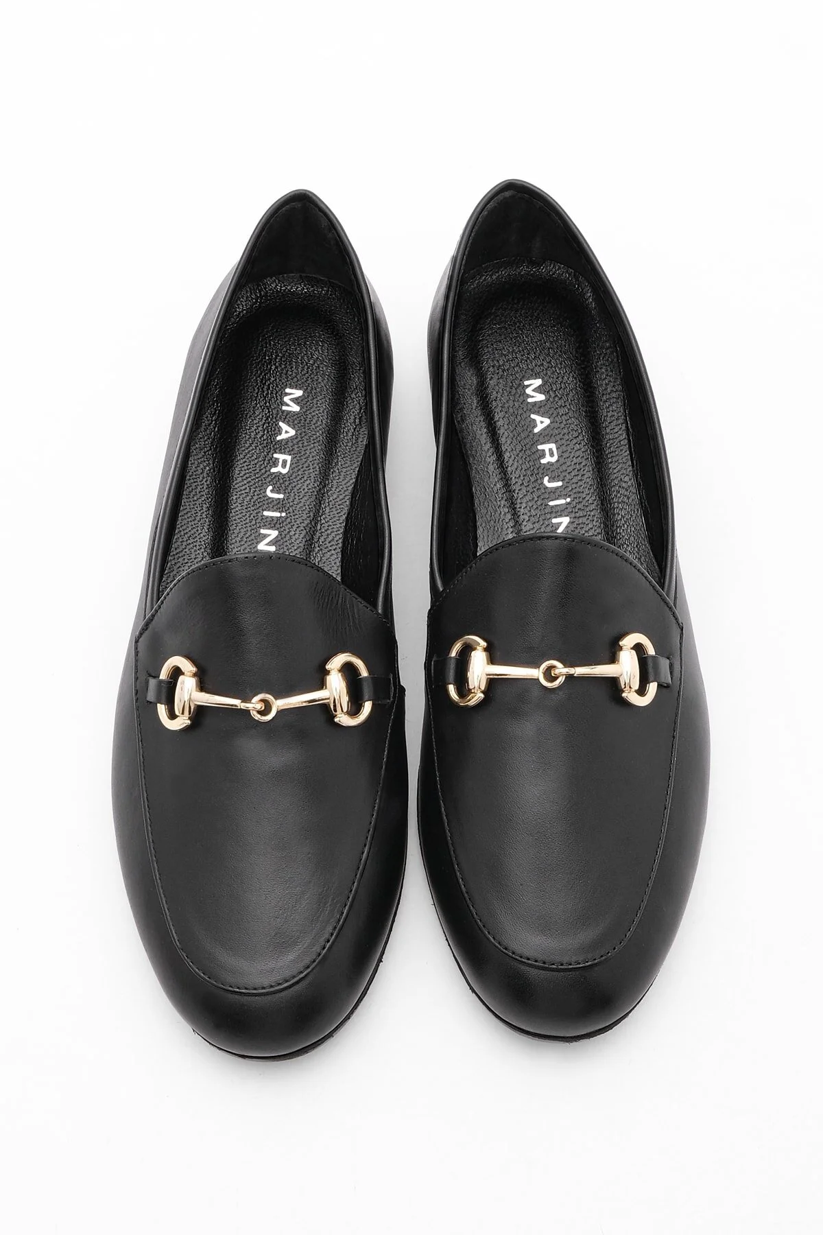 Marjin  Damen-Freizeitschuhe aus echtem Leder mit Kette in Hellbraun