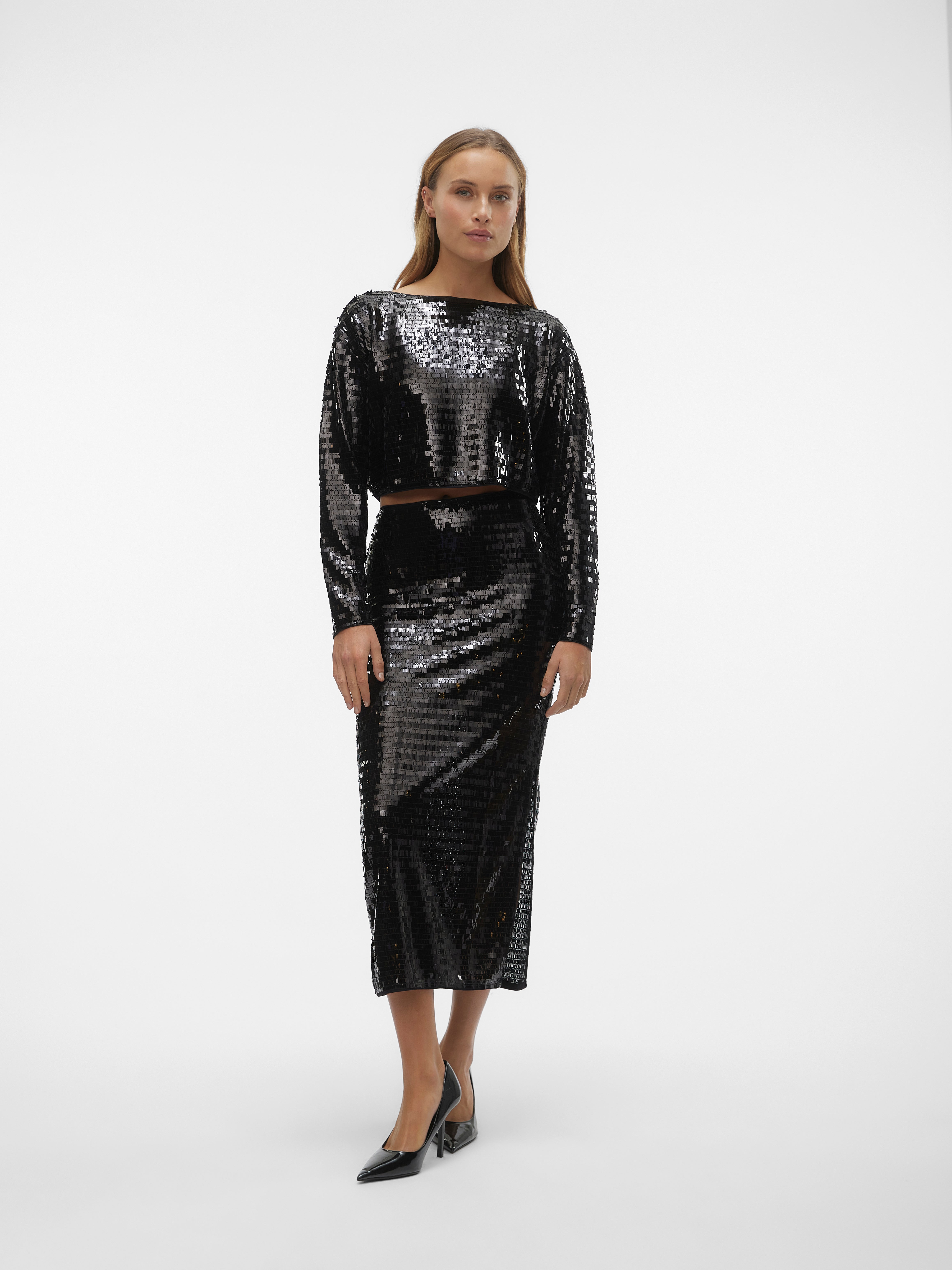 VMTAYA Hohe Taille Langer Rock
