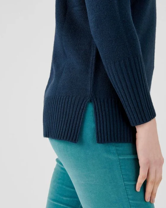 Pull tunique esprit marinière