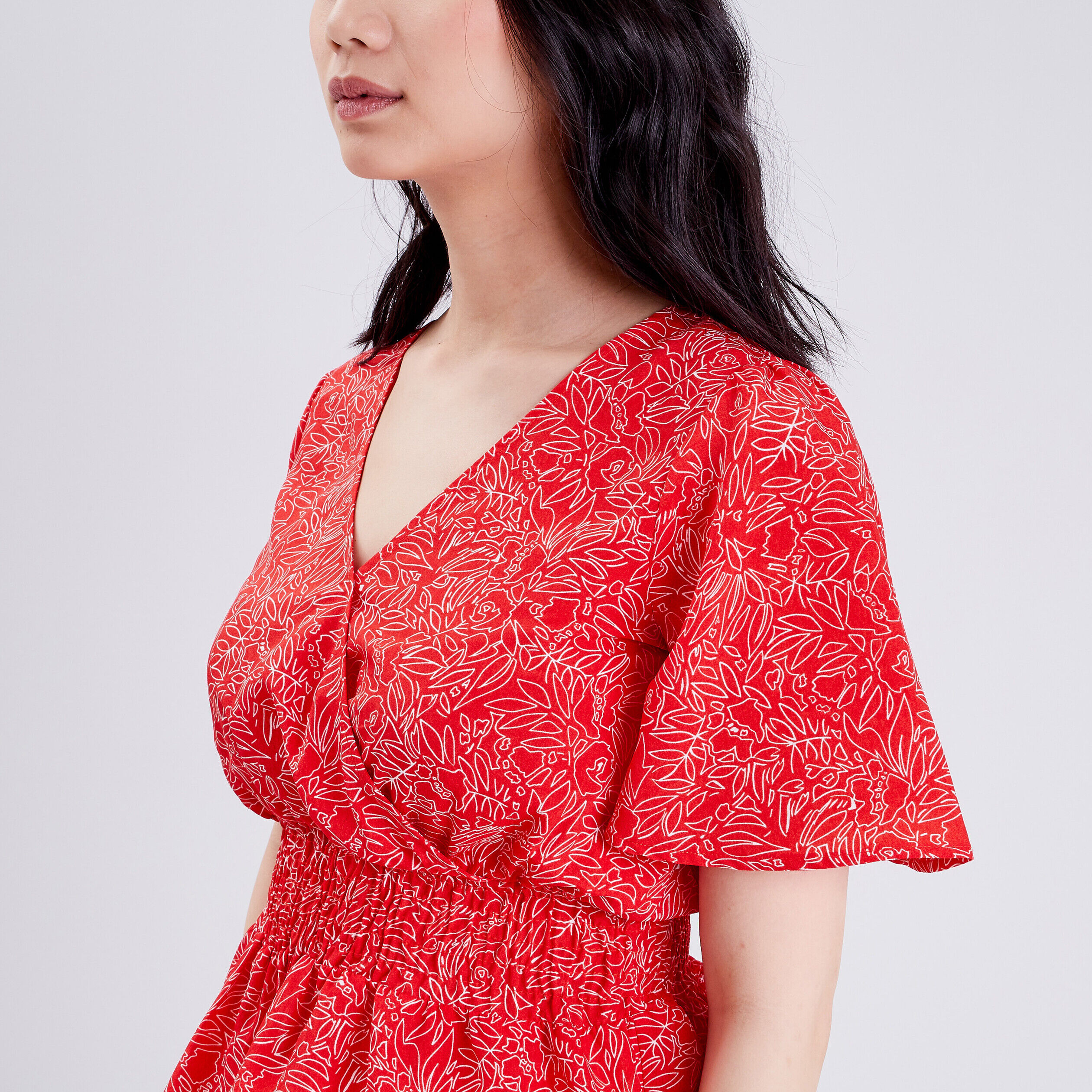 Blouse manches courtes rouge femme | Cache Cache