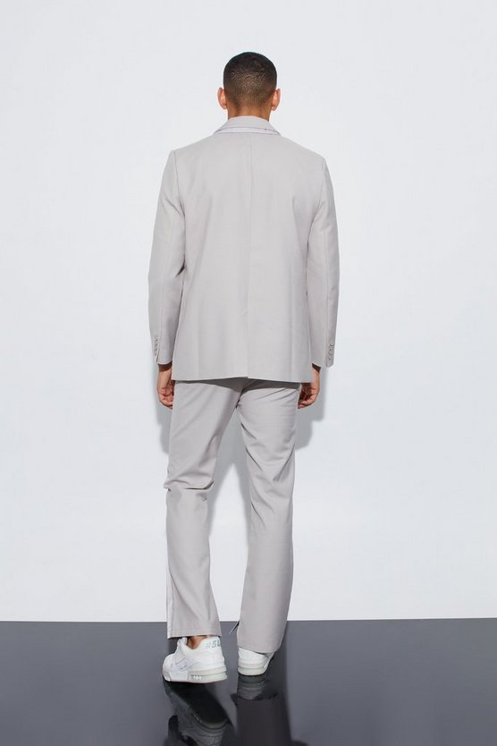 Einreihiger Blazer mit hohem Bund