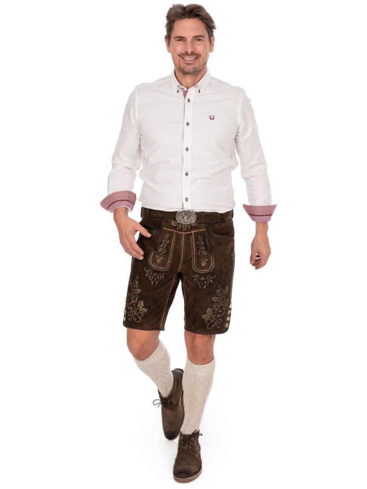 MADDOX Lederhose WALDKREUZ in braun günstig kaufen